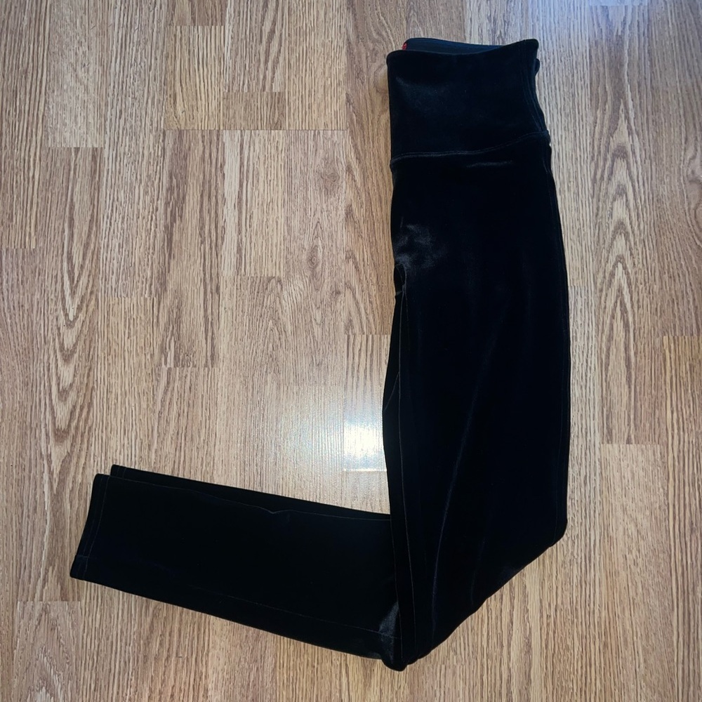Spanx Black Velour Leggings